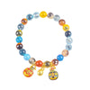 Candy Agate Strength Bead Bracelet with Charms