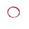 Woven Red String Bracelet with Gold-Tone Bead