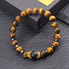 Tiger Eye and Citrine Bead Bracelet for Strength