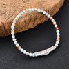Stainless Steel Stone Bead Bracelet for Men and Women