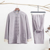 Men's Linen Tang Suit Set with Frog Buttons