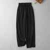 Women's Wide Leg Pants High Waist Cotton Linen Drawstring