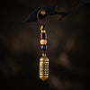 Heart Sutra Copper Key Chain with Woven Cord
