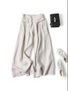 Women's Wide Leg Pants High Waist Cotton Linen Trousers