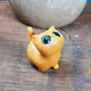 Wooden Cat Figurine, Sandalwood Desk Decor