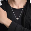Taoist Nine-Character Mantra Engraved Amulet Balance Necklace Rotatable Pendant