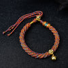 Tibetan Style Bell Charm Bracelet with Colorful Rope