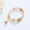 Colorful Rutilated Quartz Bracelet with Zircon Charm