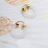 Round Hoop Earrings, Silver Plated Copper