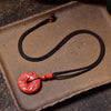 Cinnabar Peace Buckle Pendant with Return Pattern