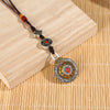 Handwoven Keychain with Prayer Wheel and Vajra Charms