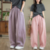 Women's Wide Leg Pants Cotton Linen Blend With Pockets