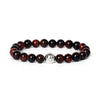 Stone Bead Bracelet with Crown Charm