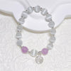 Cat's Eye and Aquamarine Bracelet with Fu Charm
