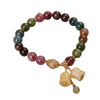 Natural Colorful Tourmaline Flower Bead Love Bracelet
