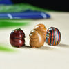 Wooden Pig Charm Keychain, Green Sandalwood and Red Sandalwood Carving