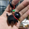 Mini Glowstone and Wood Cat Figurines for Desk Decor