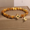 Tiger Eye Four Leaf Clover Butterfly Protection Bracelet