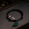 925 Sterling Silver Luck Koi Fish Braided Bracelet