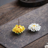 Ceramic Peony Flower Incense Burner Decoration