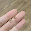 925 Sterling Silver Posts Metal Tiny Wreath Stud Blessing Flower Earrings