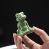 Ceramic Tea Pet Frog Figurine, Meditation Decor