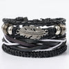 Wrap Leather Bracelet Set Vintage Braided Multi-Layer