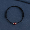 Cinnabar Bead Braided Bracelet Red String Luck Charm