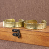 Brass Lotus Flower Heart Sutra Cuff Bracelet
