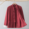 Men's Cotton Linen Tang Suit Jacket Chinese Frog Button Shirt