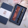 Engraved Wooden Bookmark Set with Gift Box