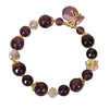 Amethyst Crystal Money Bag Charm Positive Bracelet