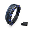 Lava Rock Tiger Eye Bead Leather Bracelet