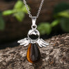 Little Angel Wings Natural Crystal Luck Necklace Pendant
