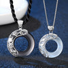 Zodiac Constellation Silver Pendant Necklace, Ice Obsidian