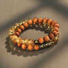 Crystal Bead Protection Bracelet with Bodhi Seed