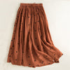Artistic Vintage Dot Pattern Women's Pleated Skirt