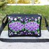 Embroidered Canvas Crossbody Bag, Floral and Peacock Designs