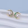 Abalone Shell Pearl Animal Stud Earrings S925 Silver