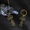 Lotus and Seed Syllable Necklace or Keychain in Stainless Steel