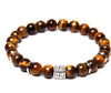 Stone Bead Bracelet with Swastika Charm