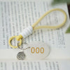 Angel Number Keychain with Natural Stone and Spiral Charm