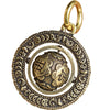 Rotatable Brass Keychain Pendant, Traditional Good Luck Design