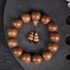 Six-Lines Wood Bead Bracelet with Gourd Charm