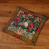 Embroidered Tea Mat, Square Coaster with Dragon Phoenix