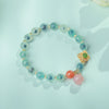 Candy Agate Strength Bead Bracelet with Charms