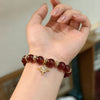 Red Crystal Eight-Pointed Star Charm Bracelet