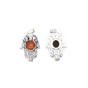 Hamsa Hand Pendant with Stone Inlay