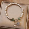 Pearl and Charm Bracelet with Gemstone Accents