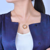 White Jade Luck Ring Necklace, Adjustable Two-Way Pendant
